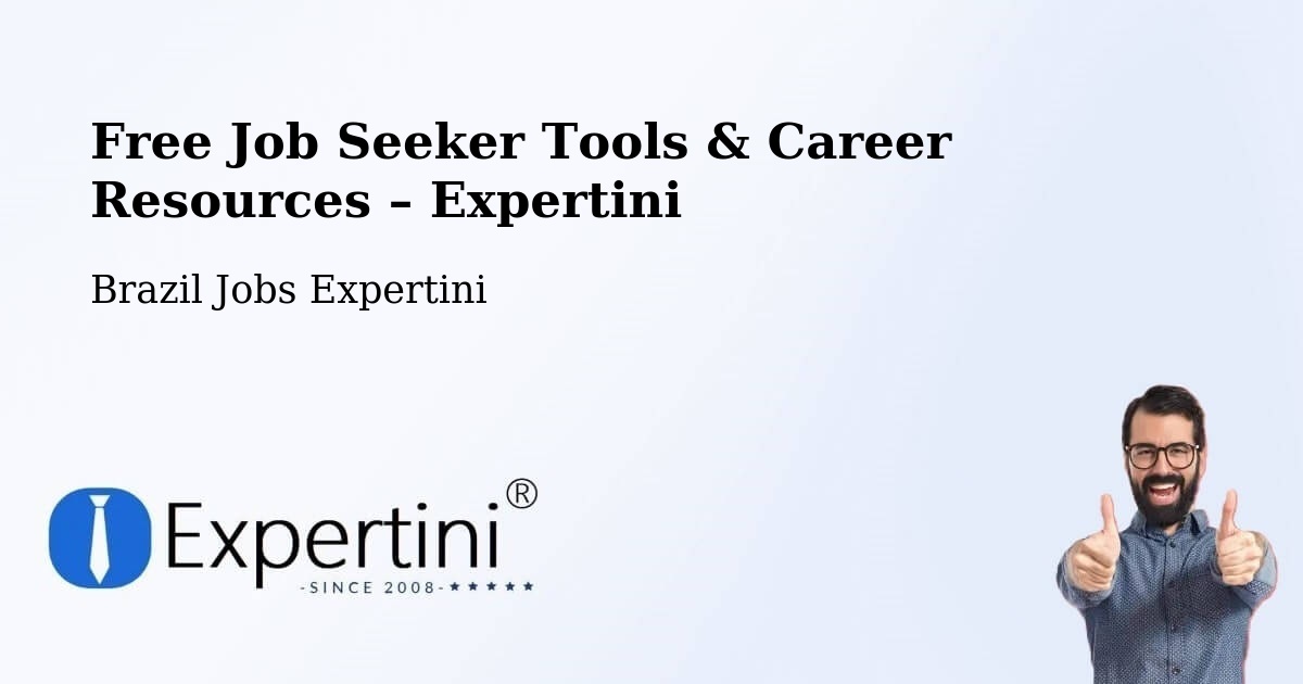 Free Job Seeker Tools & Career Resources – Bambuí - Bambuí, Brazil Jobs Expertini